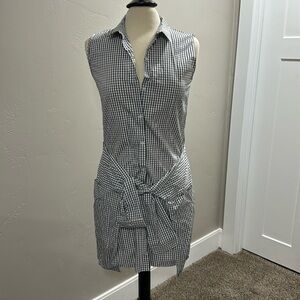 Zara faux sleeve tie dress